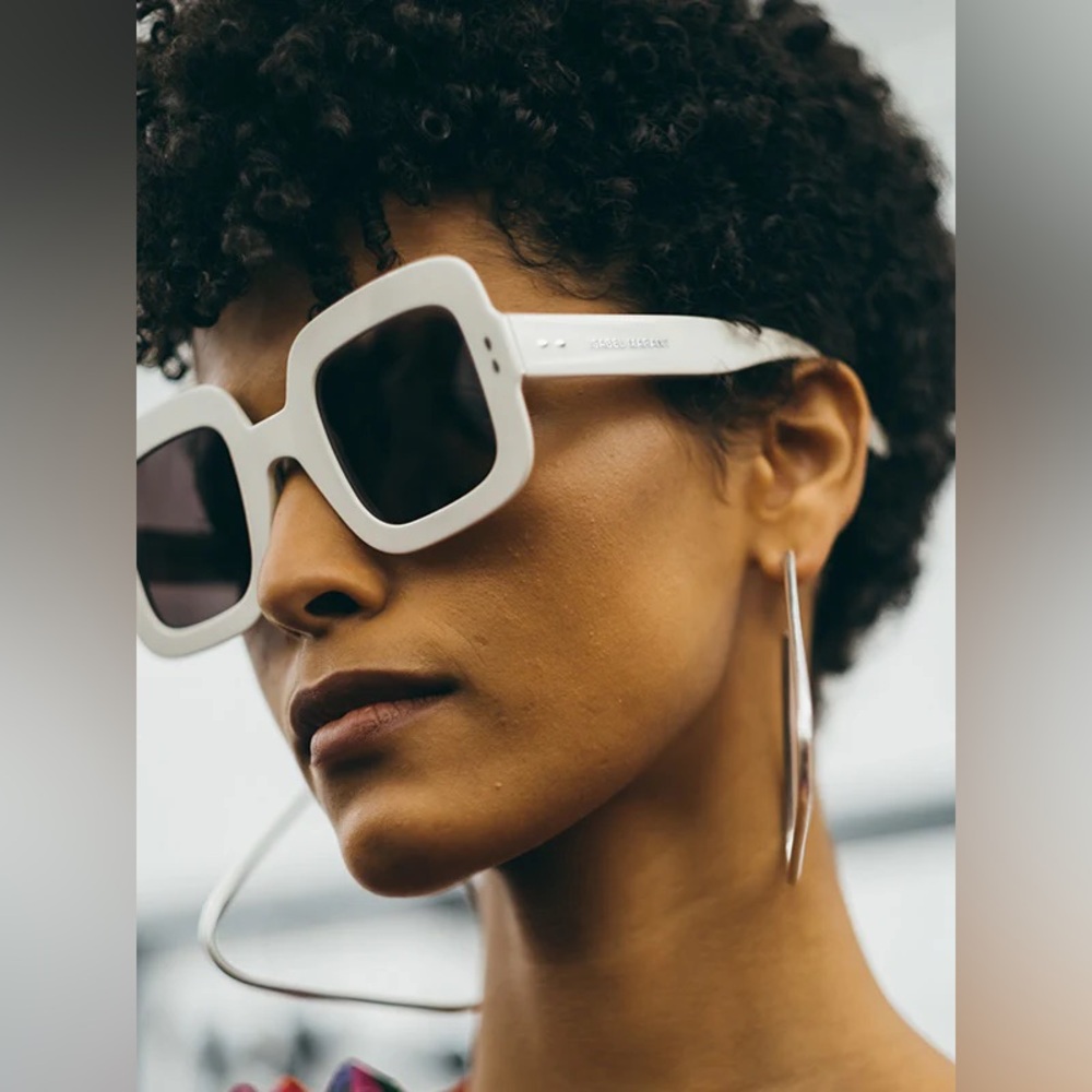 Isabel Marant white oversized sunglasses